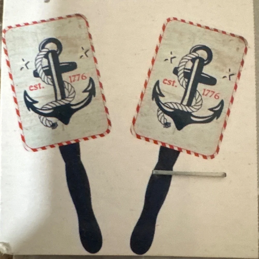 Oriental Trading Nautical‎ Anchor Hand Fans 24 Pack Patriotic 1776 Party Favors